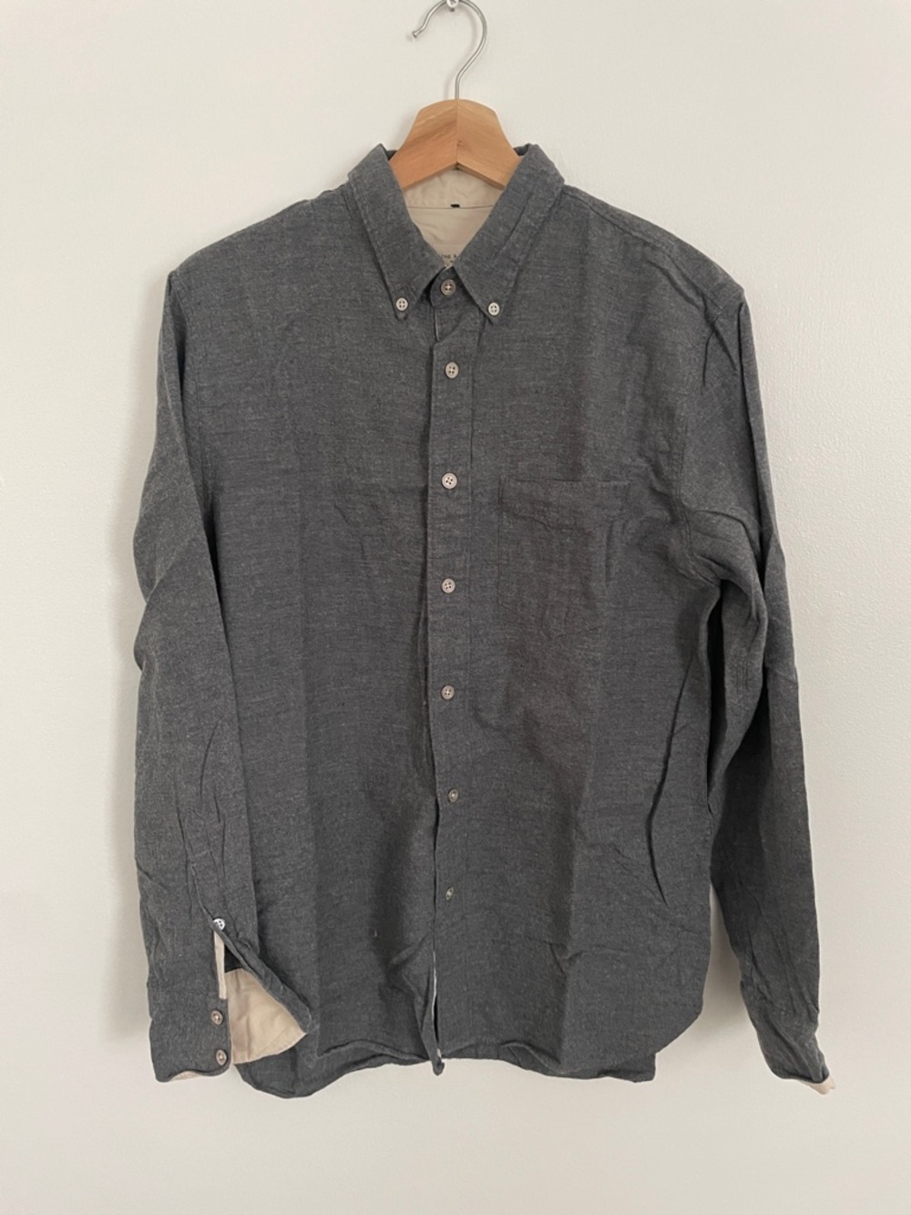 rag & bone Men's Charcoal Gray Button-Down Shirt